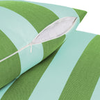Sherry Kline Designer’s Choice Cabana Stripe Reversible Knife Edge Indoor/Outdoor Pillow 18" Set of 2 9 Color Options