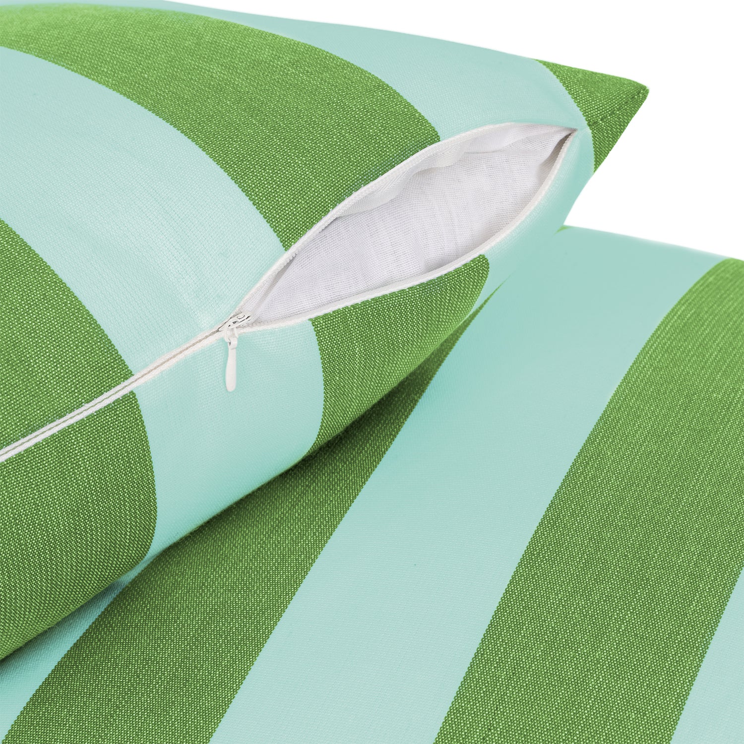 Sherry Kline Designer’s Choice Cabana Stripe Reversible Knife Edge Indoor/Outdoor Pillow 18" Set of 2 9 Color Options