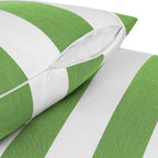Sherry Kline Designer’s Choice Cabana Stripe Reversible Knife Edge Indoor/Outdoor Pillow 18" Set of 2 9 Color Options