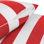 Sherry Kline Designer’s Choice Cabana Stripe Reversible Knife Edge Indoor/Outdoor Pillow 18" Set of 2 9 Color Options