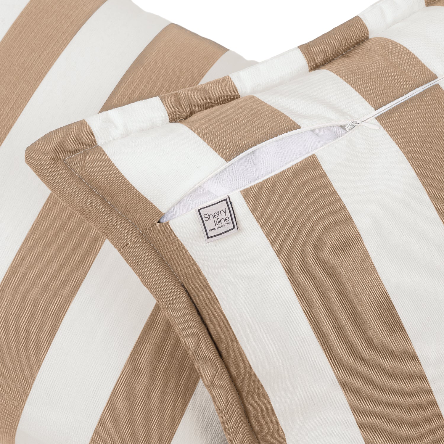 Sherry Kline Designer’s Choice Cabana Stripe Reversible Indoor/Outdoor Square Pillow 20" With Flange| 9 Color Options