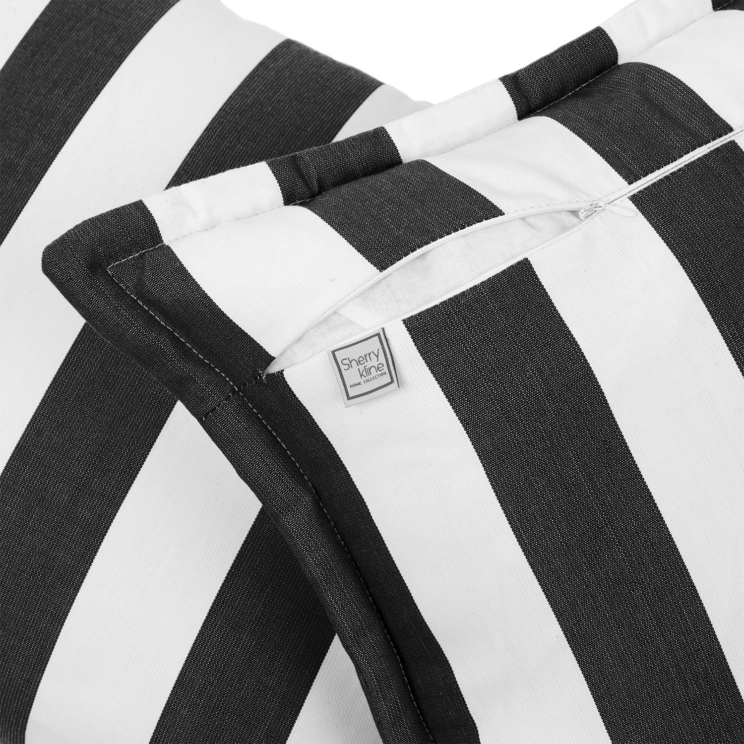 Sherry Kline Designer’s Choice Cabana Stripe Reversible Indoor/Outdoor Square Pillow 20" With Flange| 9 Color Options
