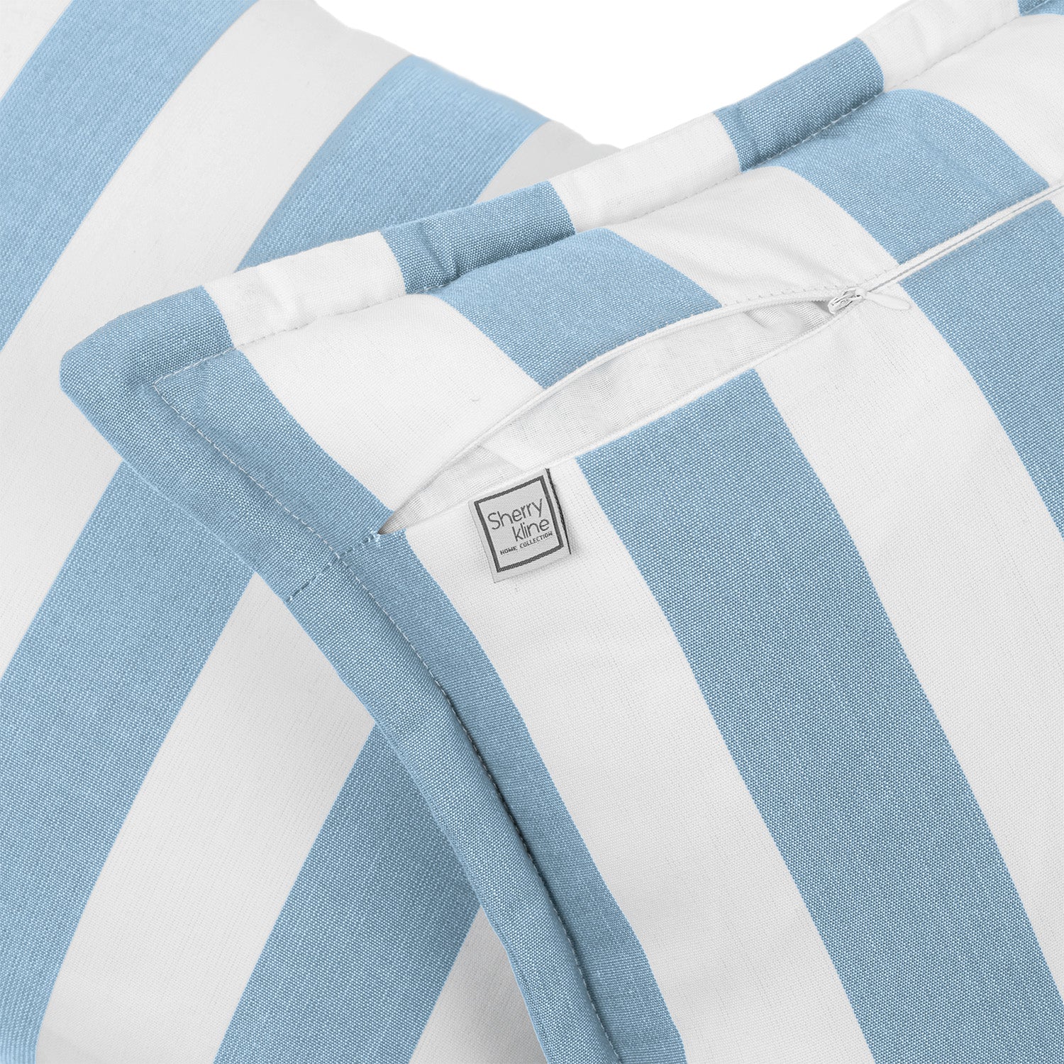 Sherry Kline Designer’s Choice Cabana Stripe Reversible Indoor/Outdoor Square Pillow 20" With Flange| 9 Color Options