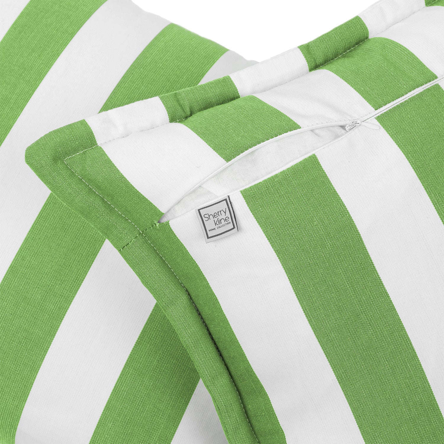 Sherry Kline Designer’s Choice Cabana Stripe Reversible Indoor/Outdoor Square Pillow 20" With Flange| 9 Color Options