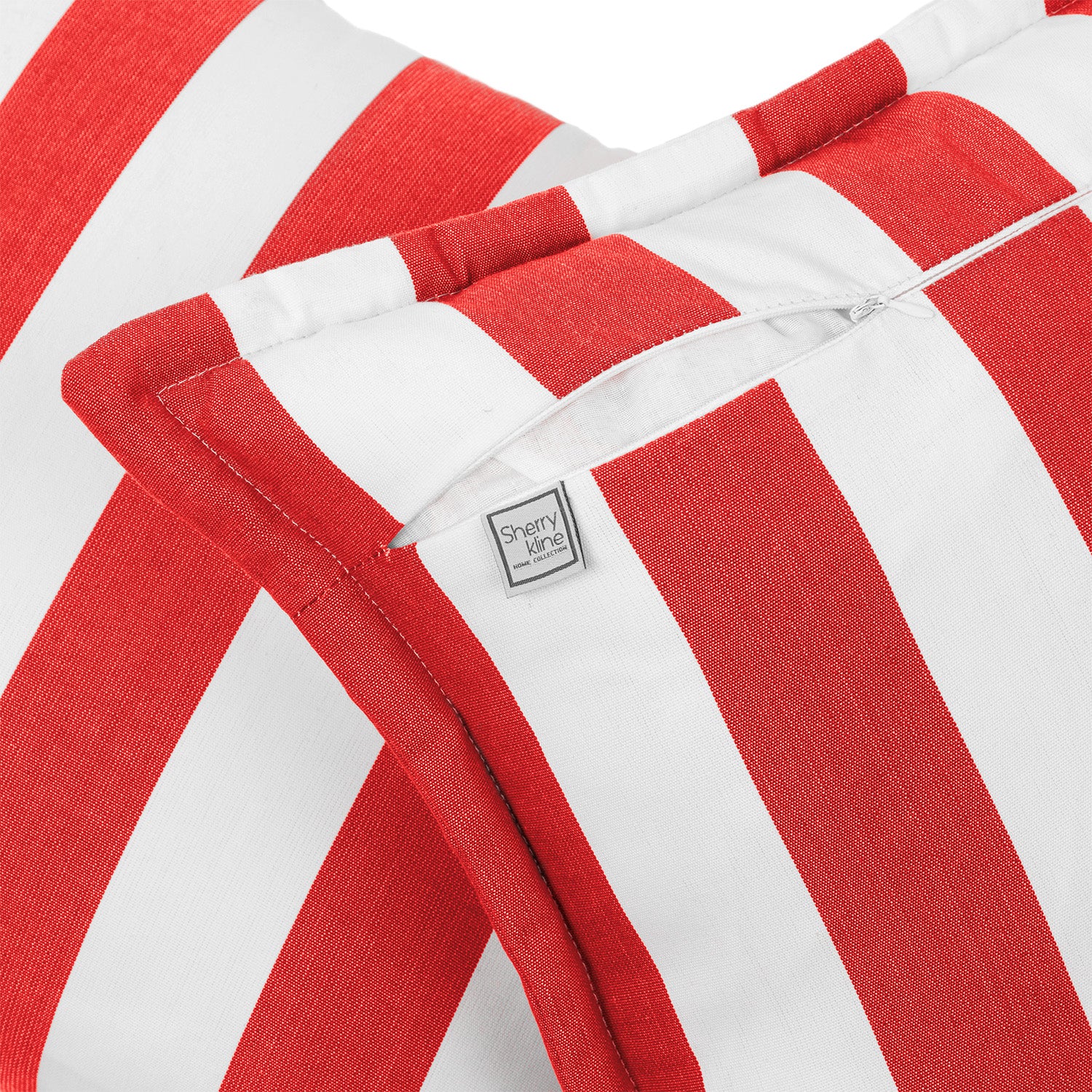 Sherry Kline Designer’s Choice Cabana Stripe Reversible Indoor/Outdoor Square Pillow 20" With Flange| 9 Color Options