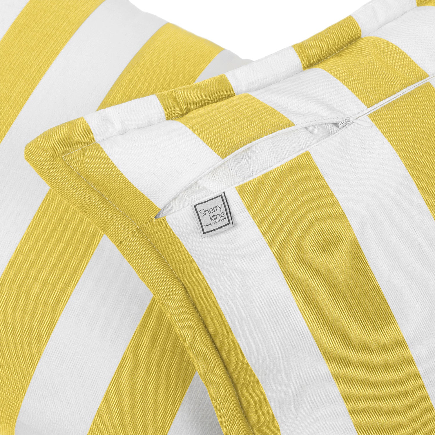 Sherry Kline Designer’s Choice Cabana Stripe Reversible Indoor/Outdoor Square Pillow 20" With Flange| 9 Color Options
