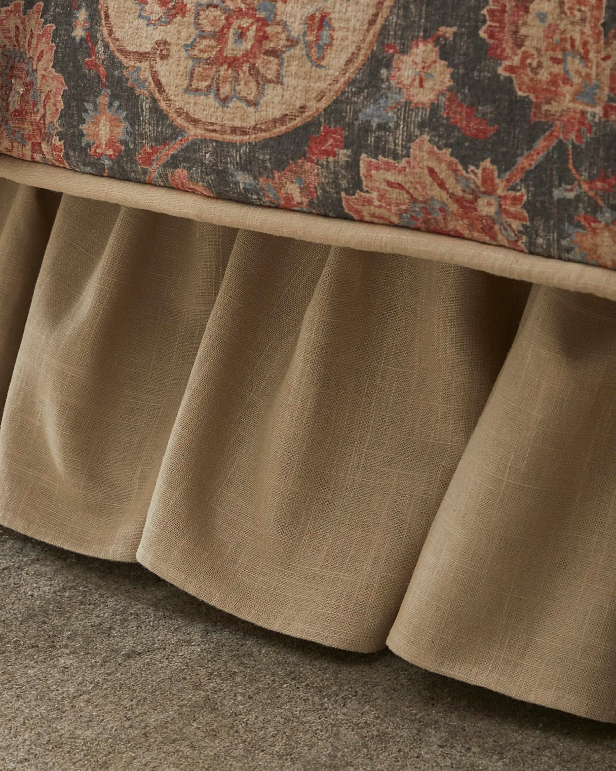 Caspian California King Ruffled Bed Skirt