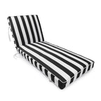 Sherry Kline Designer’s Choice Reversible Cabana Stripe Outdoor Chaise Lounge Cushion | 9 Color Options
