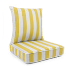 Sherry Kline Designer’s Choice Reversible Cabana Stripe Outdoor Deep Seat Cushion Set | 9 Color Options