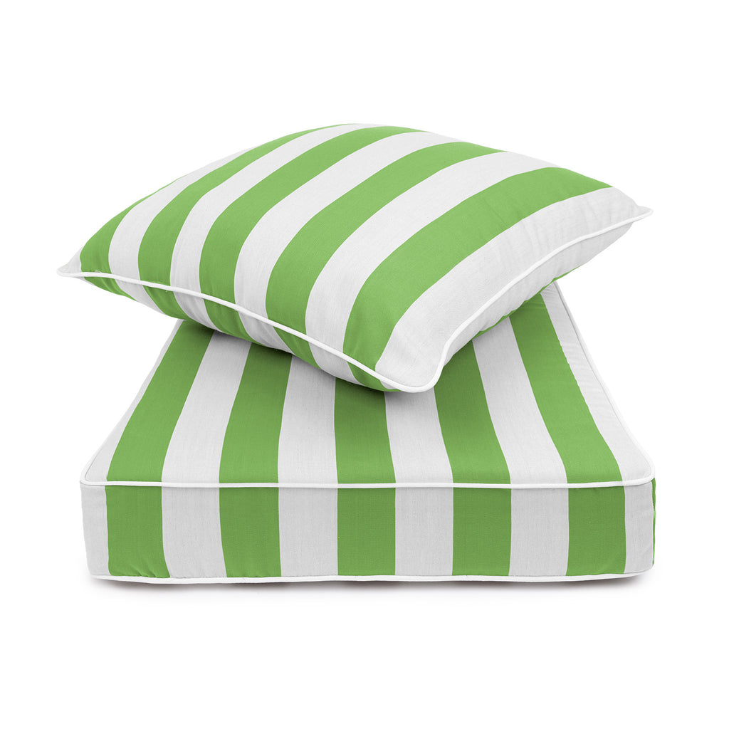 Sherry Kline Designer’s Choice Reversible Cabana Stripe Outdoor Deep Seat Cushion Set | 9 Color Options