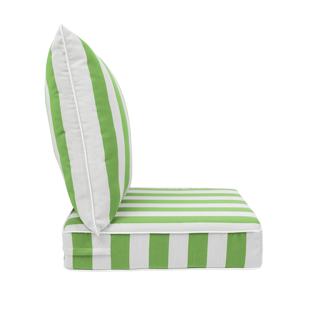 Sherry Kline Designer’s Choice Reversible Cabana Stripe Outdoor Deep Seat Cushion Set | 9 Color Options