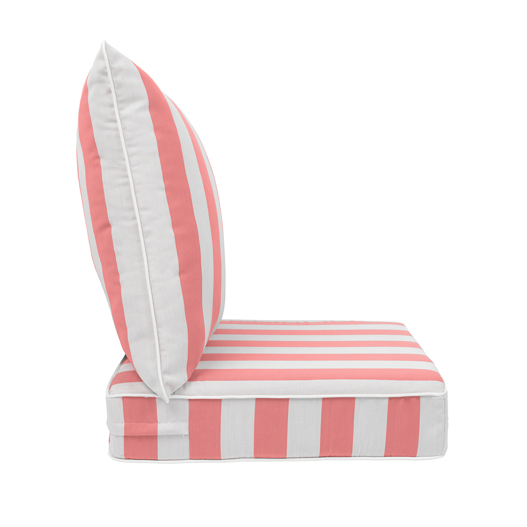 Sherry Kline Designer’s Choice Reversible Cabana Stripe Outdoor Deep Seat Cushion Set | 9 Color Options
