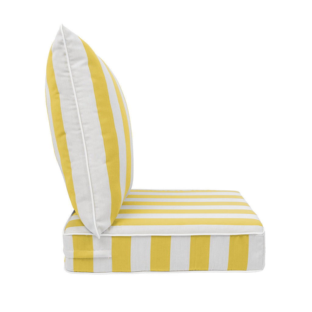 Sherry Kline Designer’s Choice Reversible Cabana Stripe Outdoor Deep Seat Cushion Set | 9 Color Options