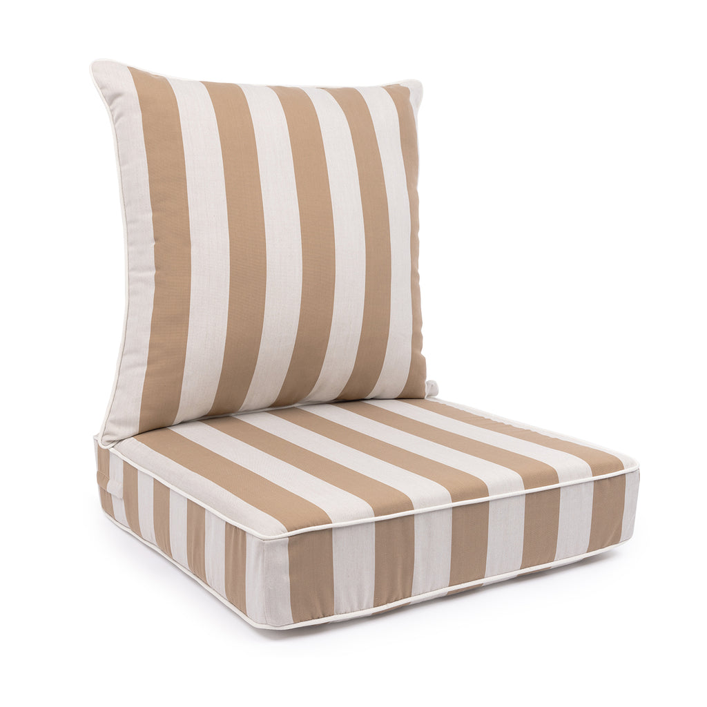 Sherry Kline Designer’s Choice Reversible Cabana Stripe Outdoor Deep Seat Cushion Set | 9 Color Options