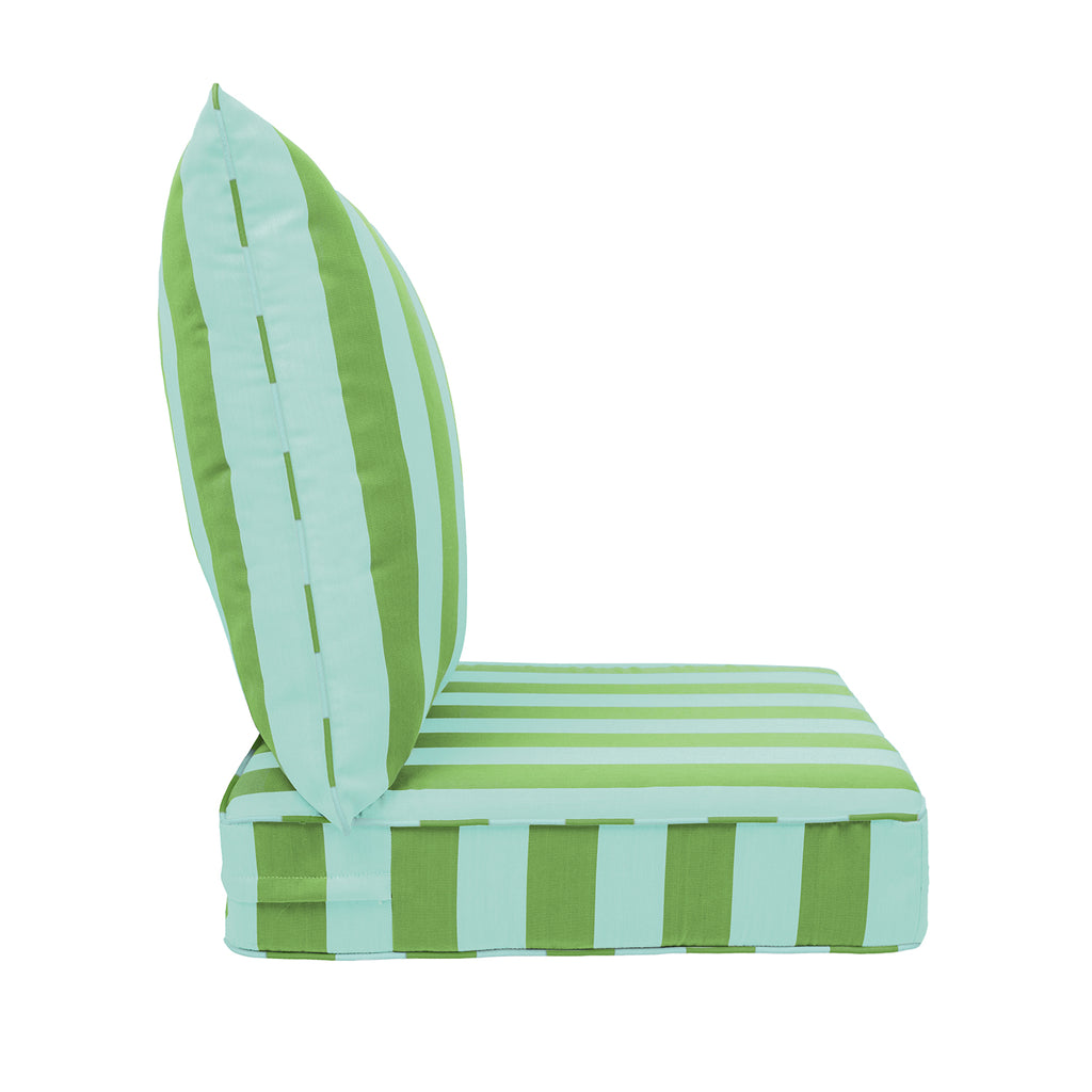 Sherry Kline Designer’s Choice Reversible Cabana Stripe Outdoor Deep Seat Cushion Set | 9 Color Options