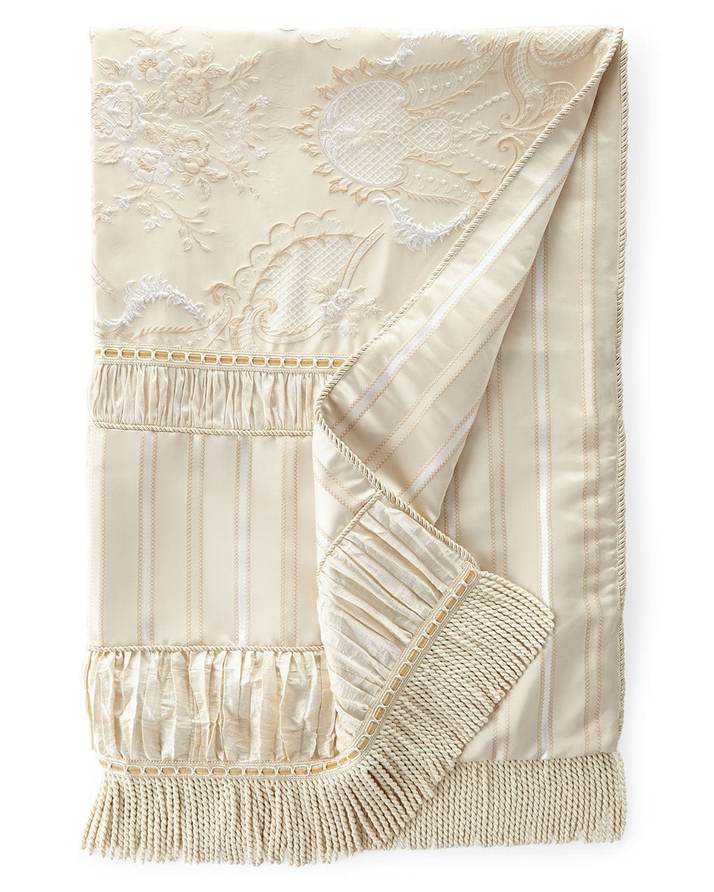 Charlotte Silk Throw - Reverse To Stripe