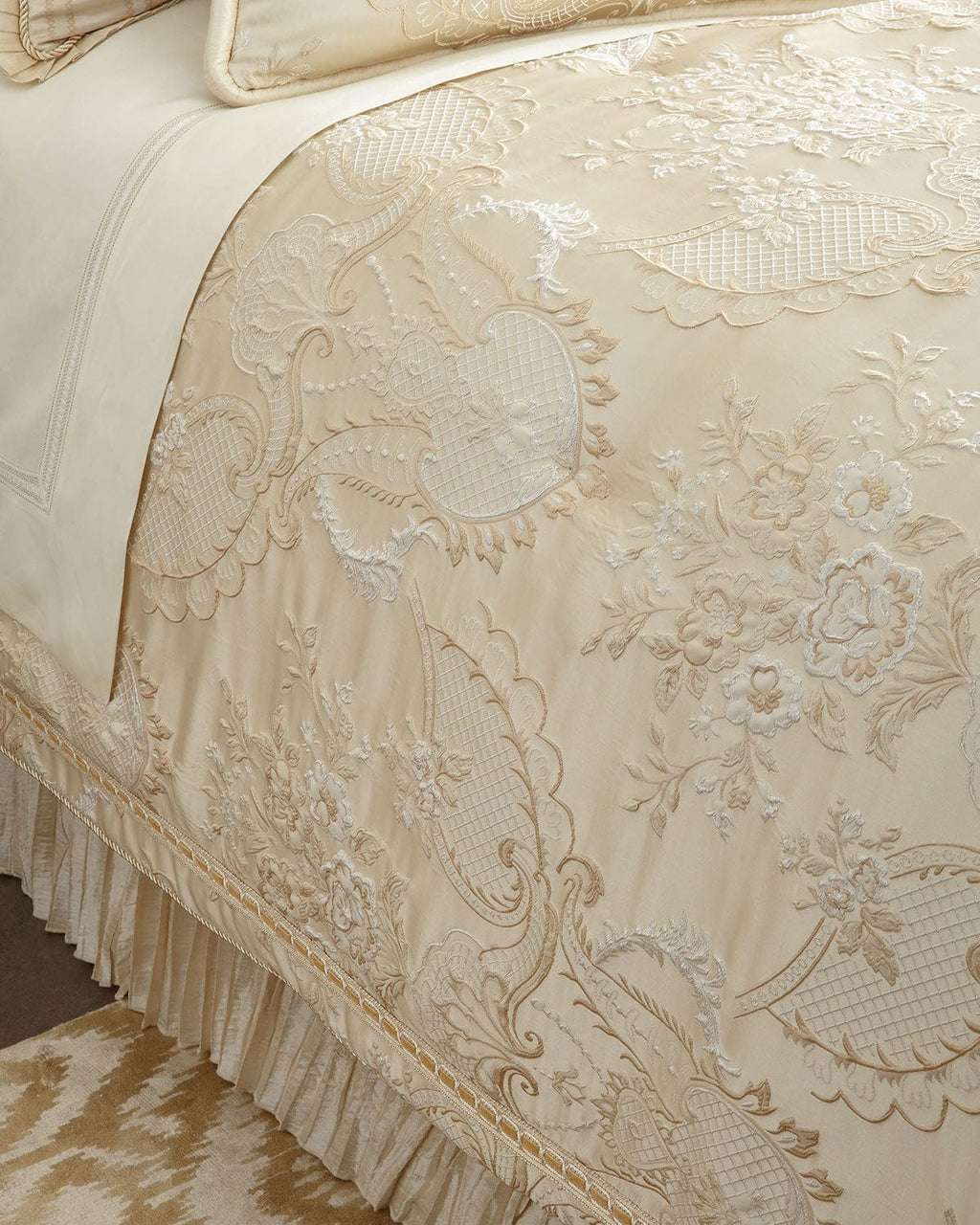Charlotte Queen Ruffled Silk Bedskirt