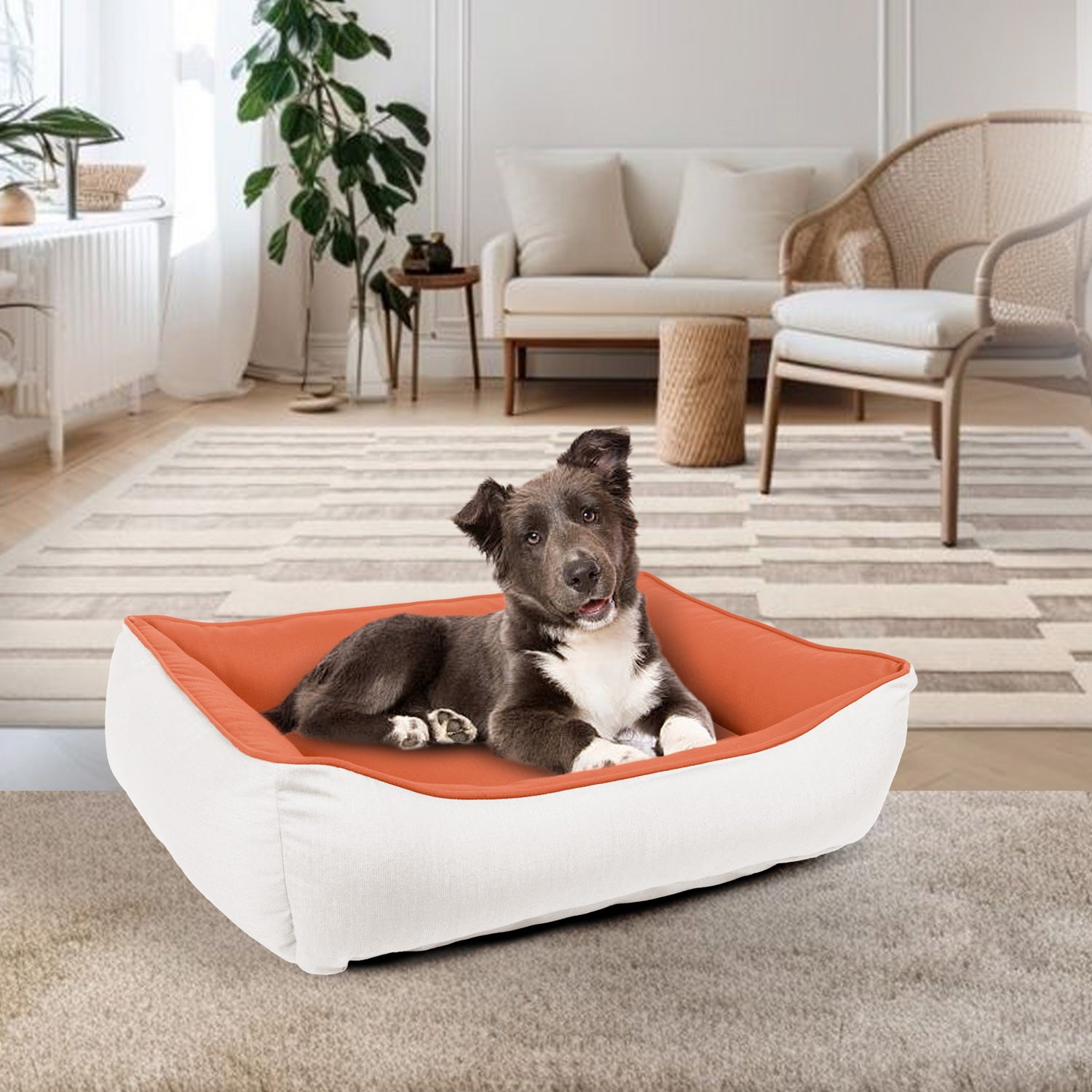 Sunbrella Reversible Indoor/Outdoor Cuddler Pet Bed