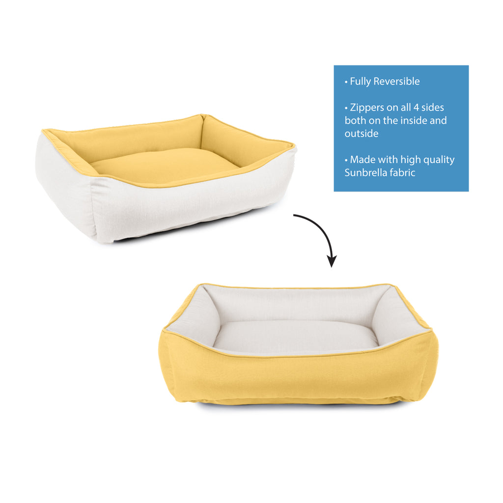 Sunbrella Reversible Indoor/Outdoor Cuddler Pet Bed