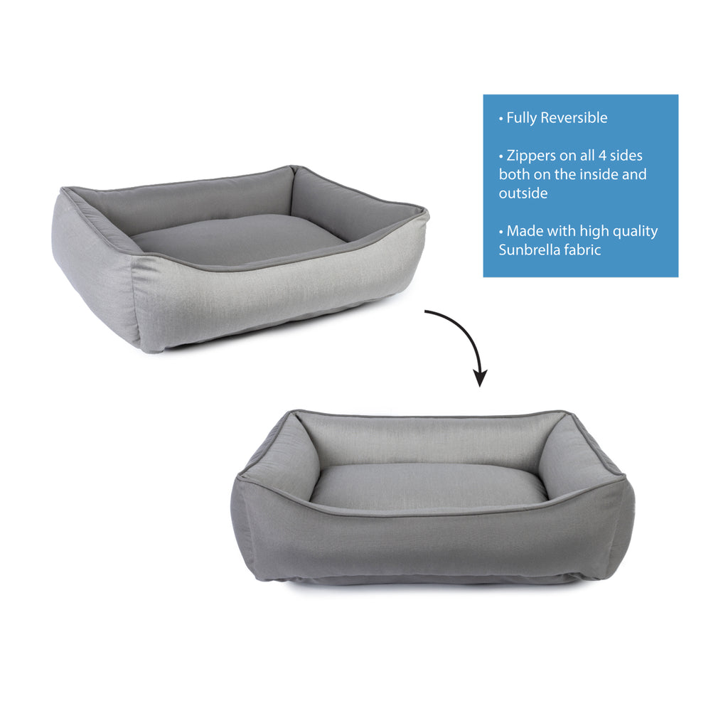 Sunbrella Reversible Indoor/Outdoor Cuddler Pet Bed