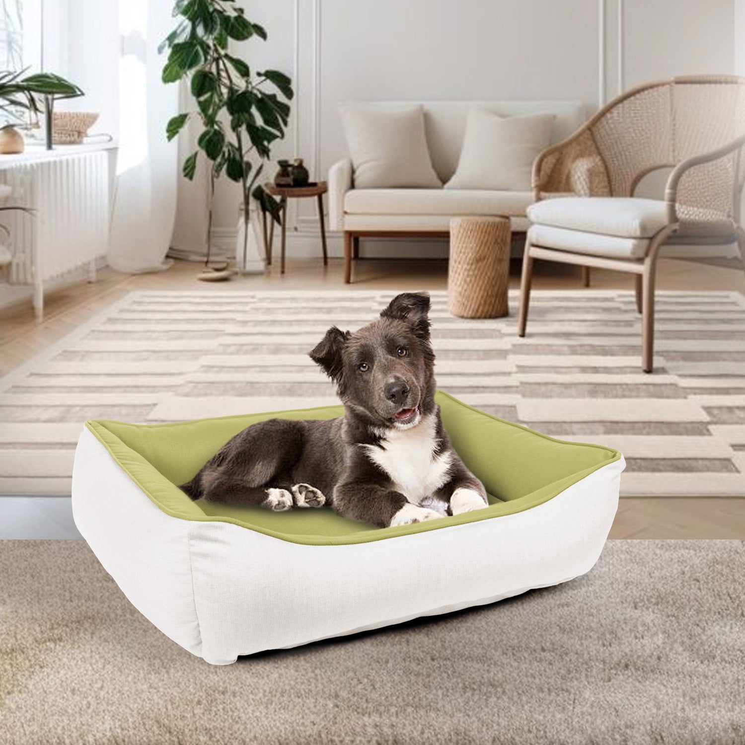 Sunbrella Reversible Indoor/Outdoor Cuddler Pet Bed